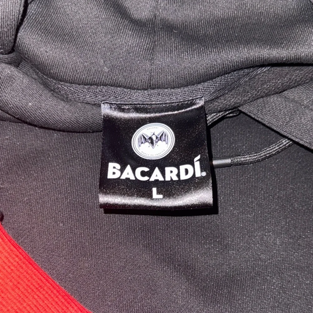 Bacardi Size L Black and Red Hoodie NWOT - Picture 2 of 5